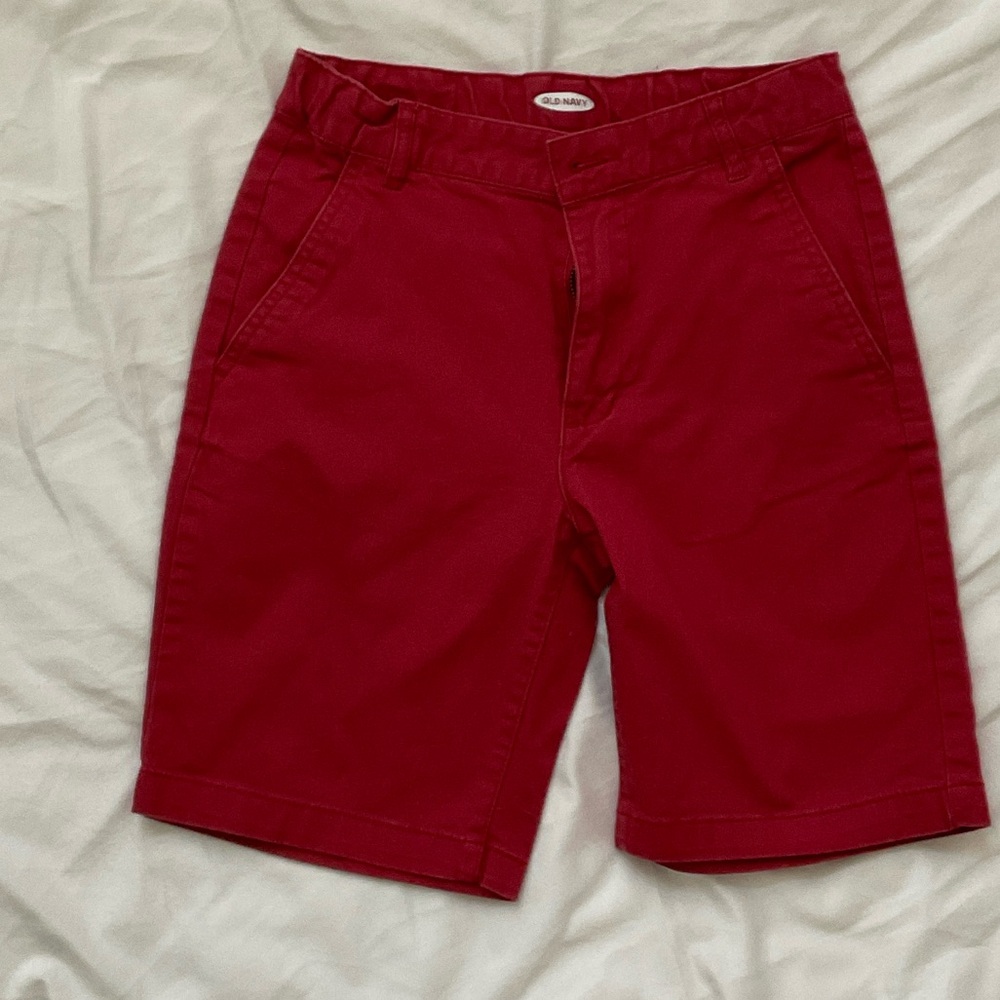 Old Navy Vibrant Red Men's Flat Front Shorts